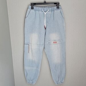 Light Blue Jogger Jeans Unisex Small